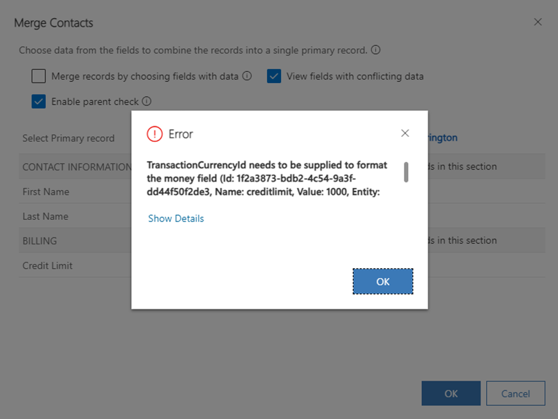 working around merging errors