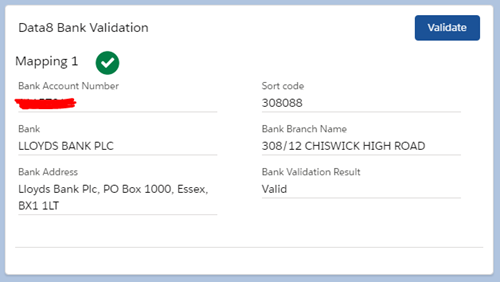 Bank Account Validation Integration